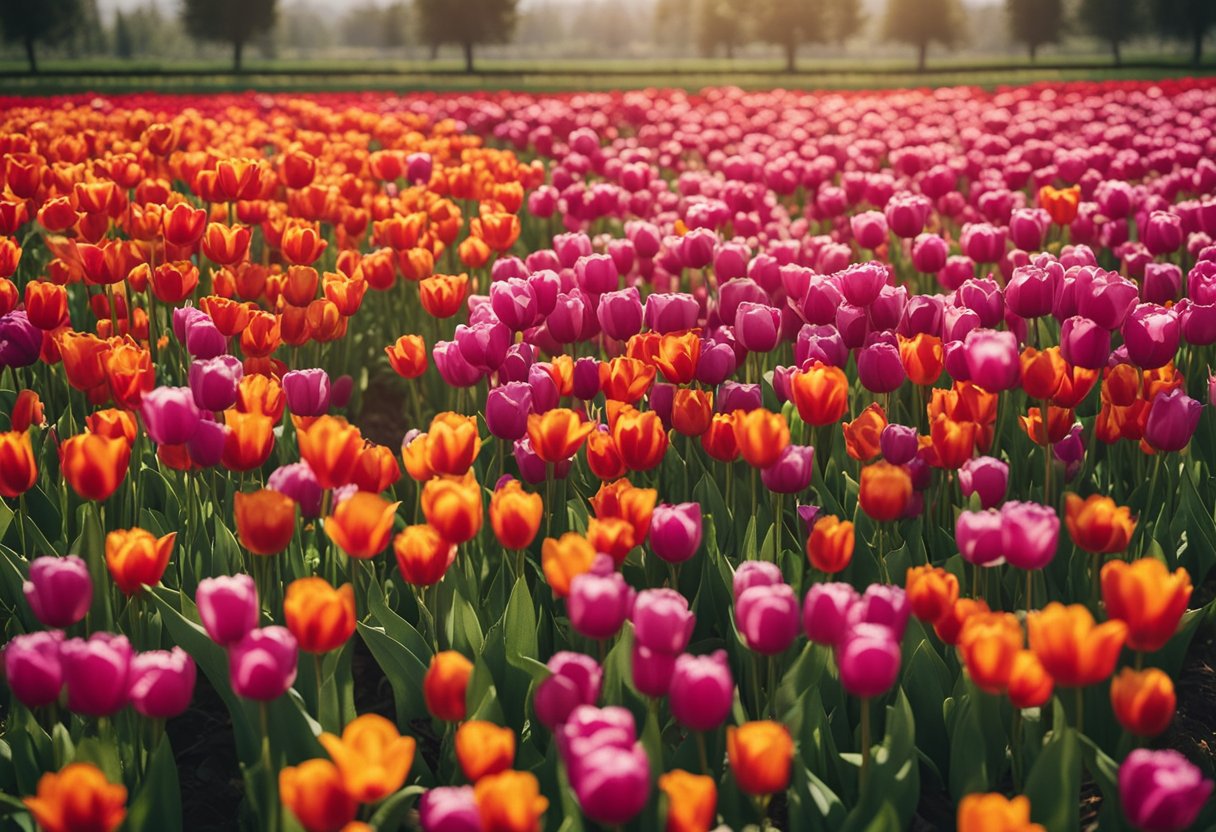 Lush tulip fields in Turkey, with vibrant colors and delicate
petals