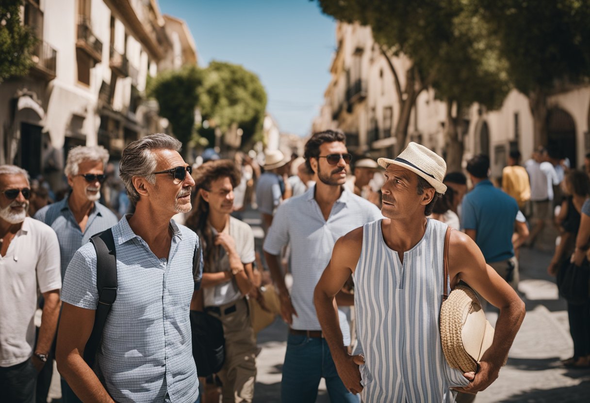 A person saying “I am in heat” in Spain, with confused
locals