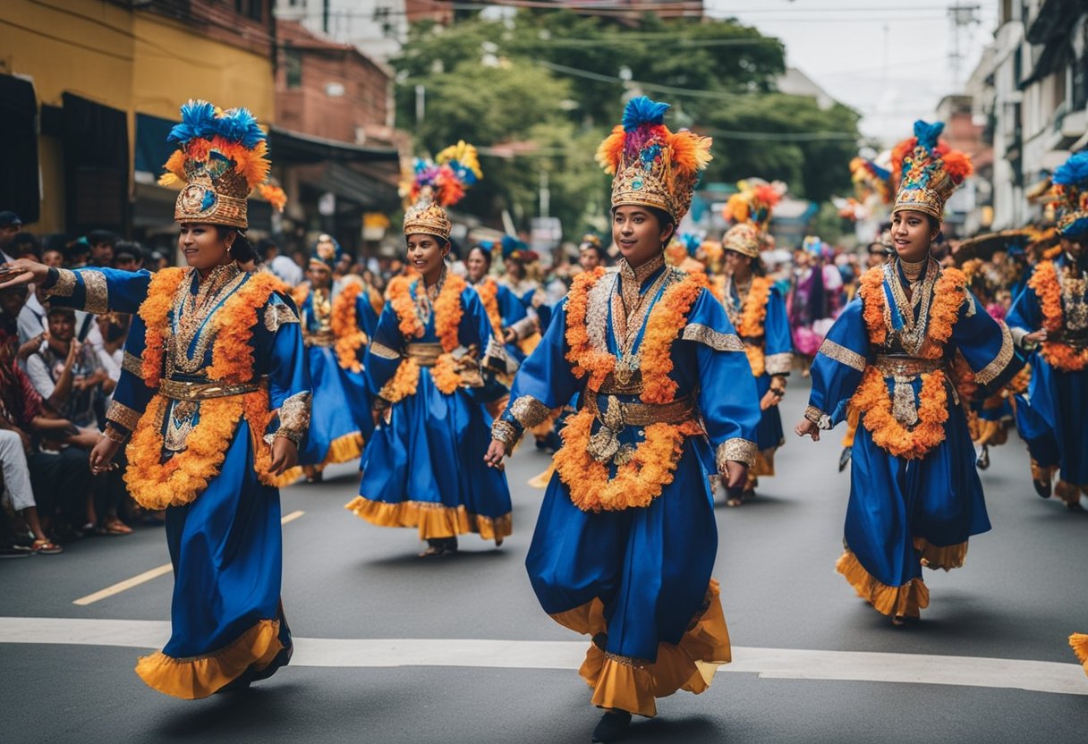 A vibrant parade of colorful costumes and traditional music fills the
streets, as people gather to celebrate an unconventional festival.
Decorated floats and intricate artwork showcase the unique cultural
significance of the
event