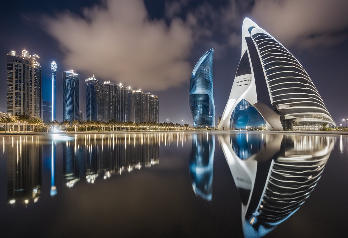 Capital Gate in UAE: A twisted skyscraper reaching into the sky,
defying gravity with its unique
design